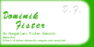 dominik fister business card